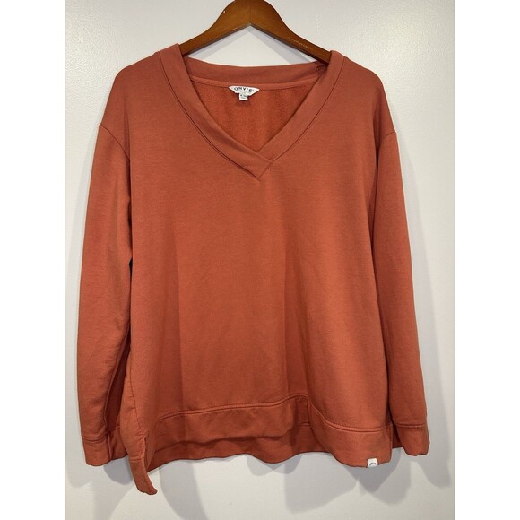 Orvis Tops - Orvis Women’s V-neck Long Sleeve, Size XL, Burnt Orange